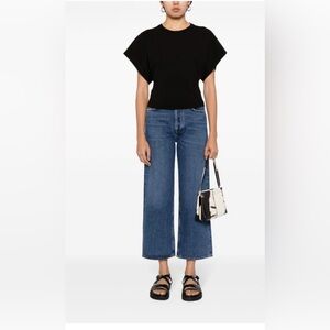 AGOLDE Britt‎ dolman-sleeve cotton T-shirt Black Size XS